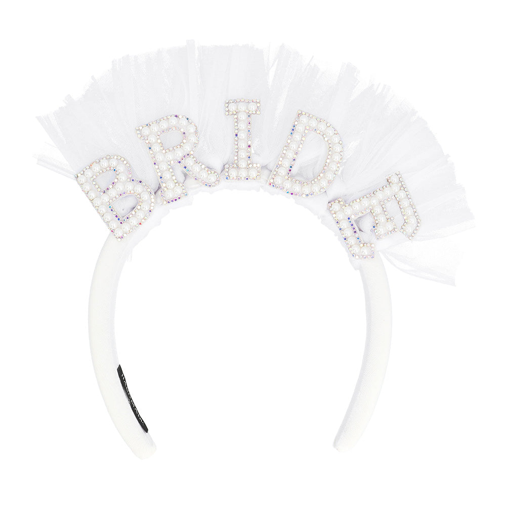 Serre-tête Bride Perlé Blanc - Accessoire Mariage Luxe