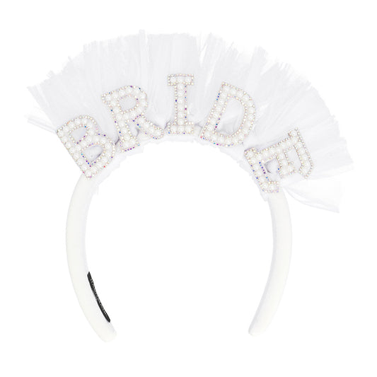 Serre-tête Bride Perlé Blanc - Accessoire Mariage Luxe