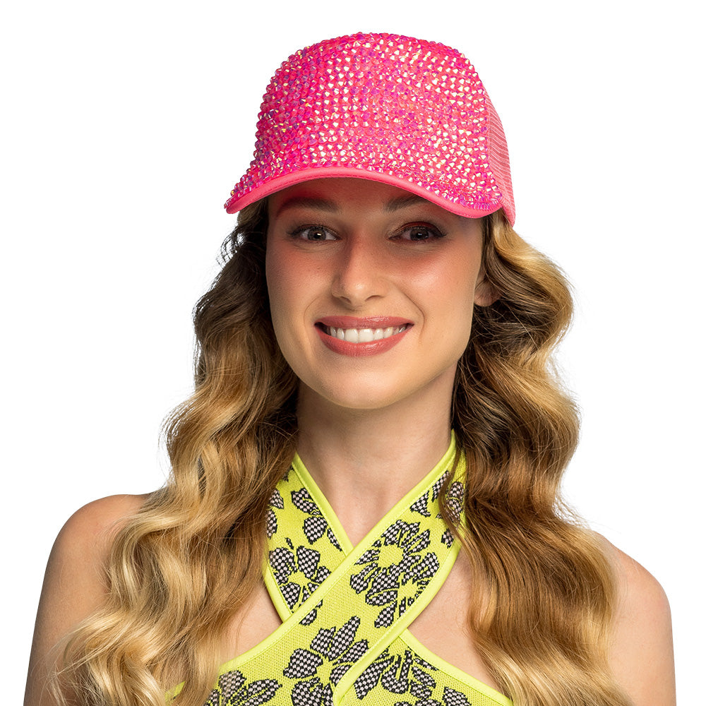 Casquette Paillettes UV Blacklight Fluorescente - 4 Coloris