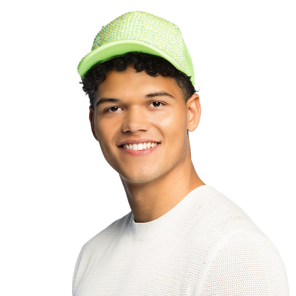 Casquette Paillettes UV Blacklight Fluorescente - 4 Coloris