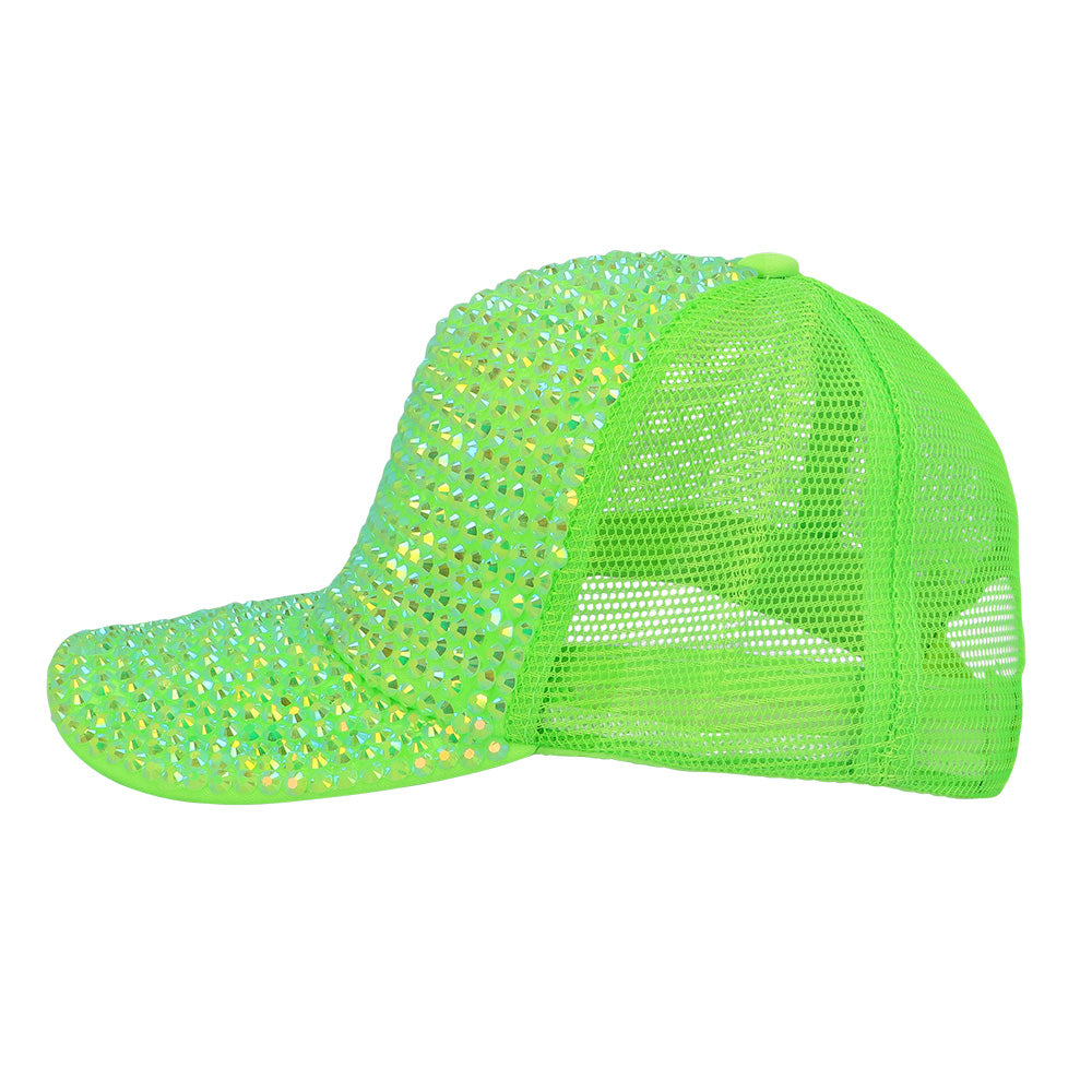 Casquette Paillettes UV Blacklight Fluorescente - 4 Coloris