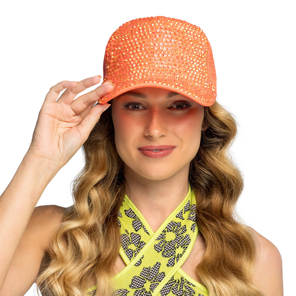 Casquette Paillettes UV Blacklight Fluorescente - 4 Coloris