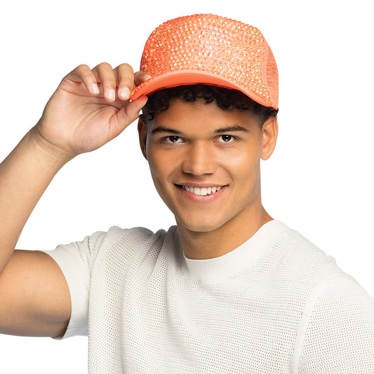 Casquette à Sequins Fluo - Accessoire Party Brillant Unisexe