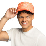 Casquette à Sequins Fluo - Accessoire Party Brillant Unisexe