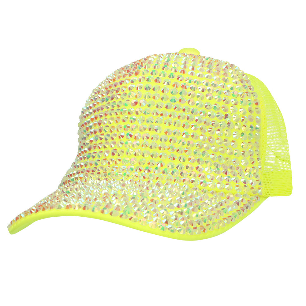 Casquette à Sequins Fluo - Accessoire Party Brillant Unisexe