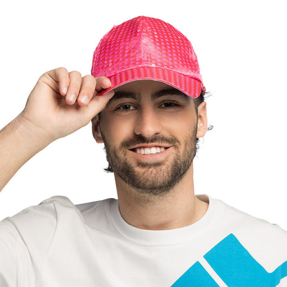 Casquette Sequins UV Blacklight - Fluo Rave Party