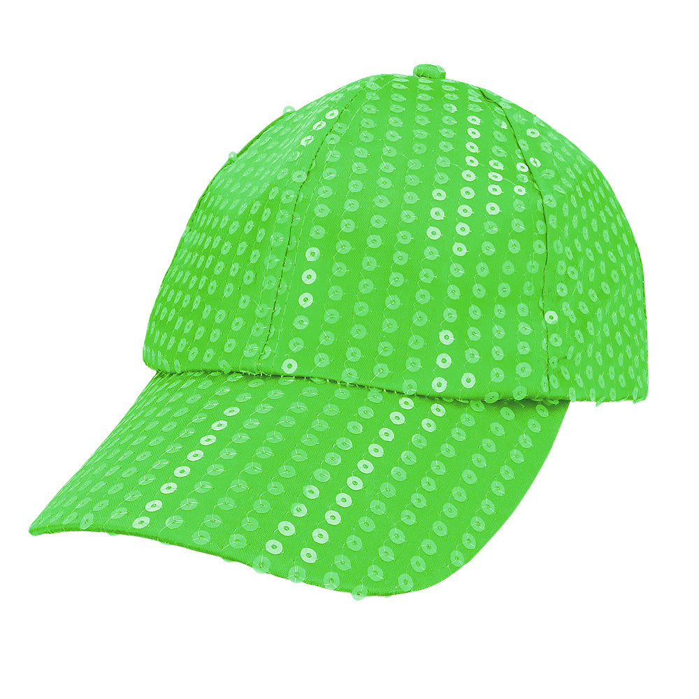 Casquette Sequins UV Blacklight - Fluo Rave Party