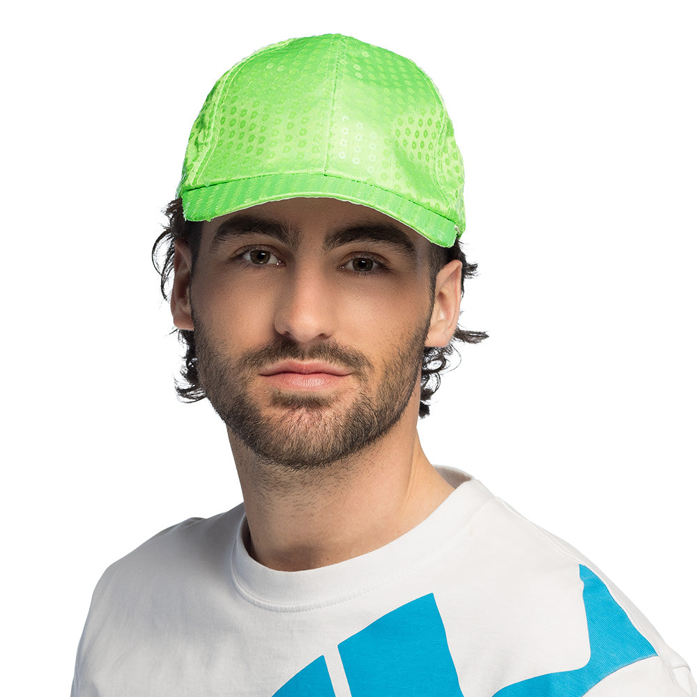 Casquette Sequins UV Blacklight - Fluo Rave Party