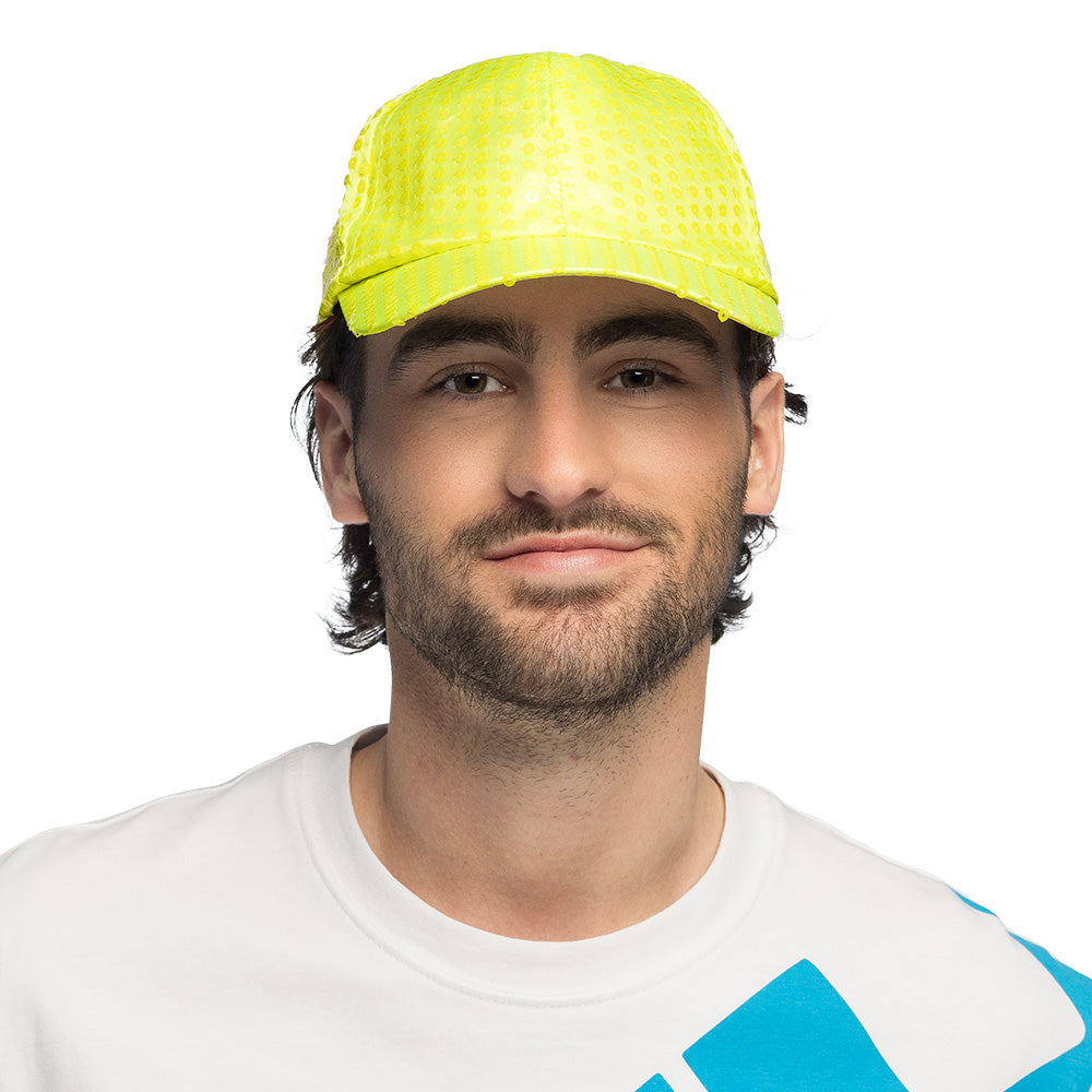 Casquette Sequins UV Blacklight - Fluo Rave Party