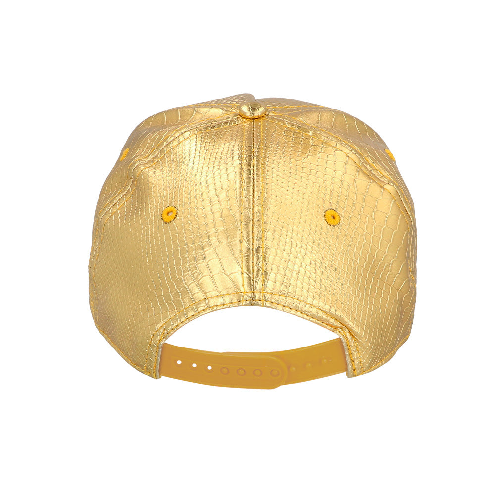 Casquette Dollar Dorée Métallisée avec Strass - Accessoire Soirée