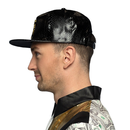 Casquette Dollar Paillettes Noires - Accessoire Déguisement Luxe
