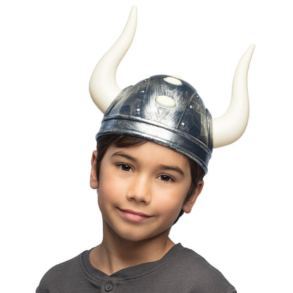 Casque de Viking avec Cornes Blanc Médiéval Enfant