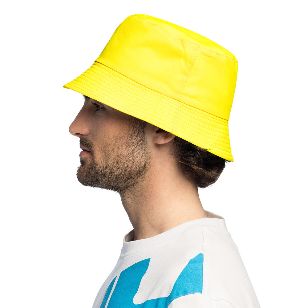 Chapeau Bob Fluo UV Blacklight Jaune Néon Adulte