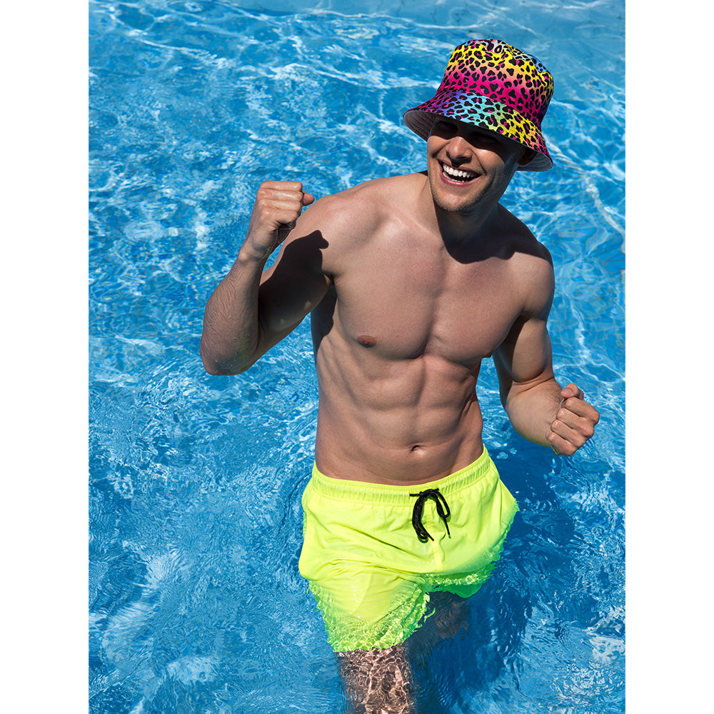 Chapeau Bob Léopard Multicolore Fluo - Accessoire Tendance