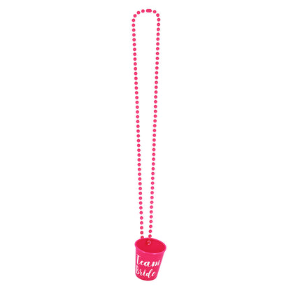 Collier Team Bride Rose Fluo - Accessoire Enterrement Vie Jeune Fille