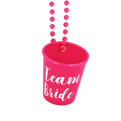 Collier Team Bride Rose Fluo - Accessoire Enterrement Vie Jeune Fille