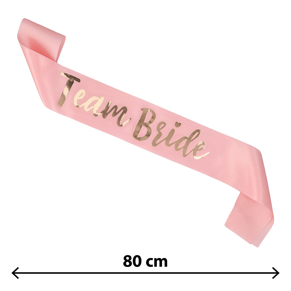 Écharpe Team Bride Rose et Or 80cm - Accessoire EVJF