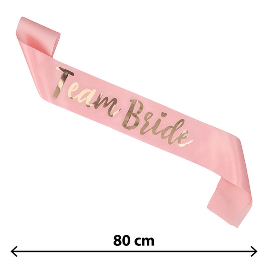 Écharpe Team Bride Rose et Or 80cm - Accessoire EVJF
