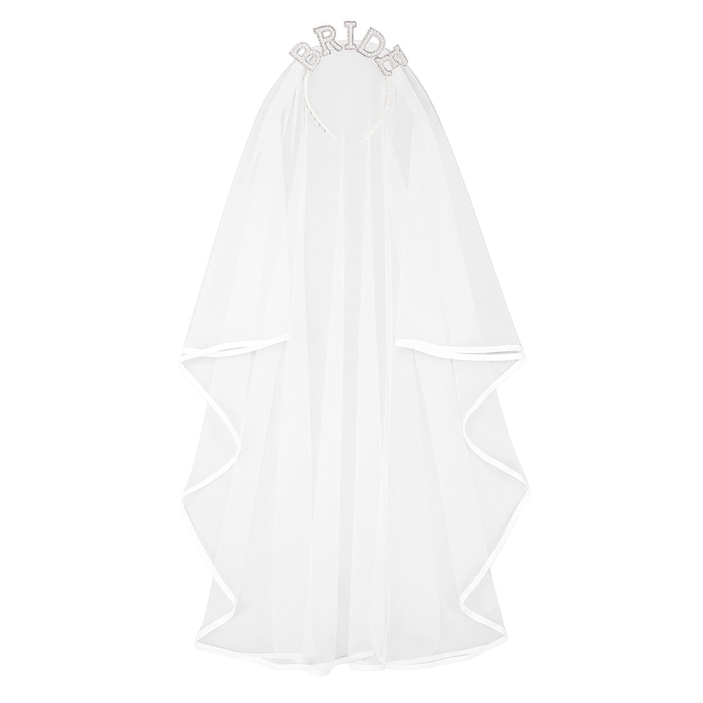 Voile de Mariée BRIDE avec Diadème Strass - Accessoire Mariage