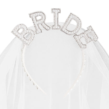 Voile de Mariée BRIDE avec Diadème Strass - Accessoire Mariage