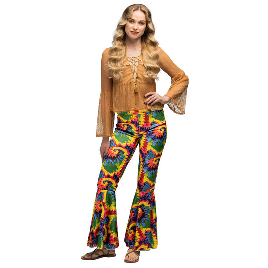 Pantalon Patte d'Éléphant Tie-Dye Multicolore Hippie