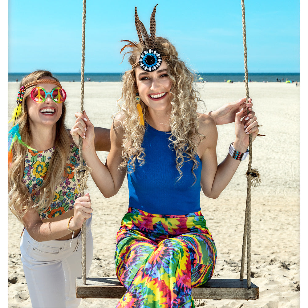 Pantalon Patte d'Éléphant Tie-Dye Multicolore Hippie