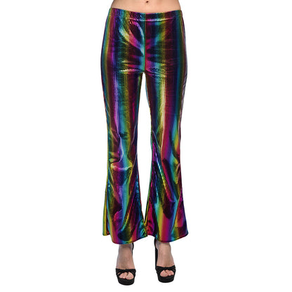 Pantalon Paillettes Arc-en-Ciel Holographique - Déguisement Disco