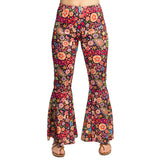 Pantalon Flare Évasé Fleuri Années 70 - Déguisement Hippie