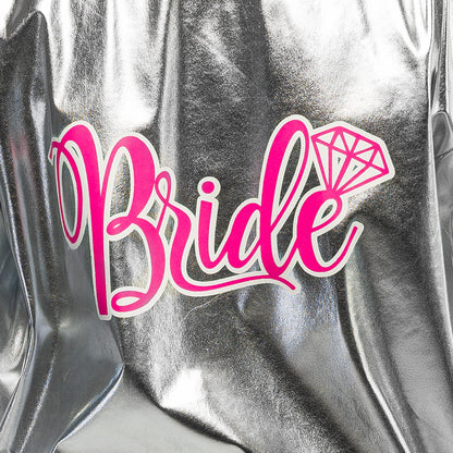 Veste Bride Argentée - Costume de Mariage Étincelant Femme