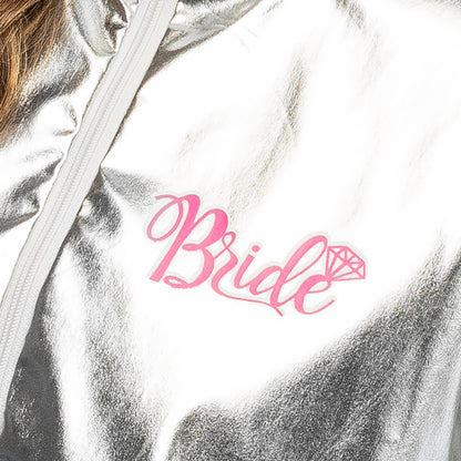 Veste Bride argentée métallisée pour EVJF - Costume enterrement vie