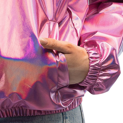 Blouson Team Bride Irisé - Veste de Mariée Holographique Rose