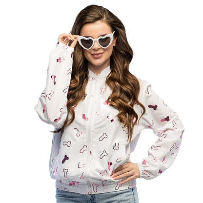 Veste Bomber Motif Mickey Paillettes Rose Femme
