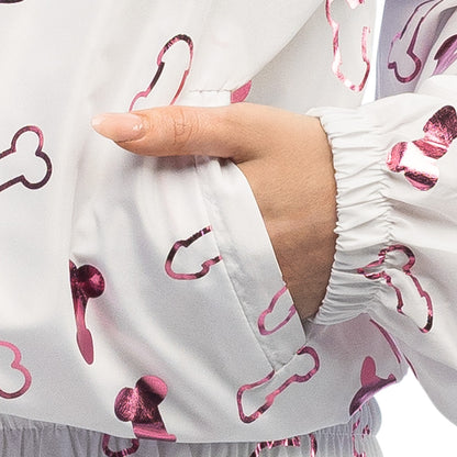 Veste Coupe-Vent Motif Mickey Rose et Bordeaux Femme
