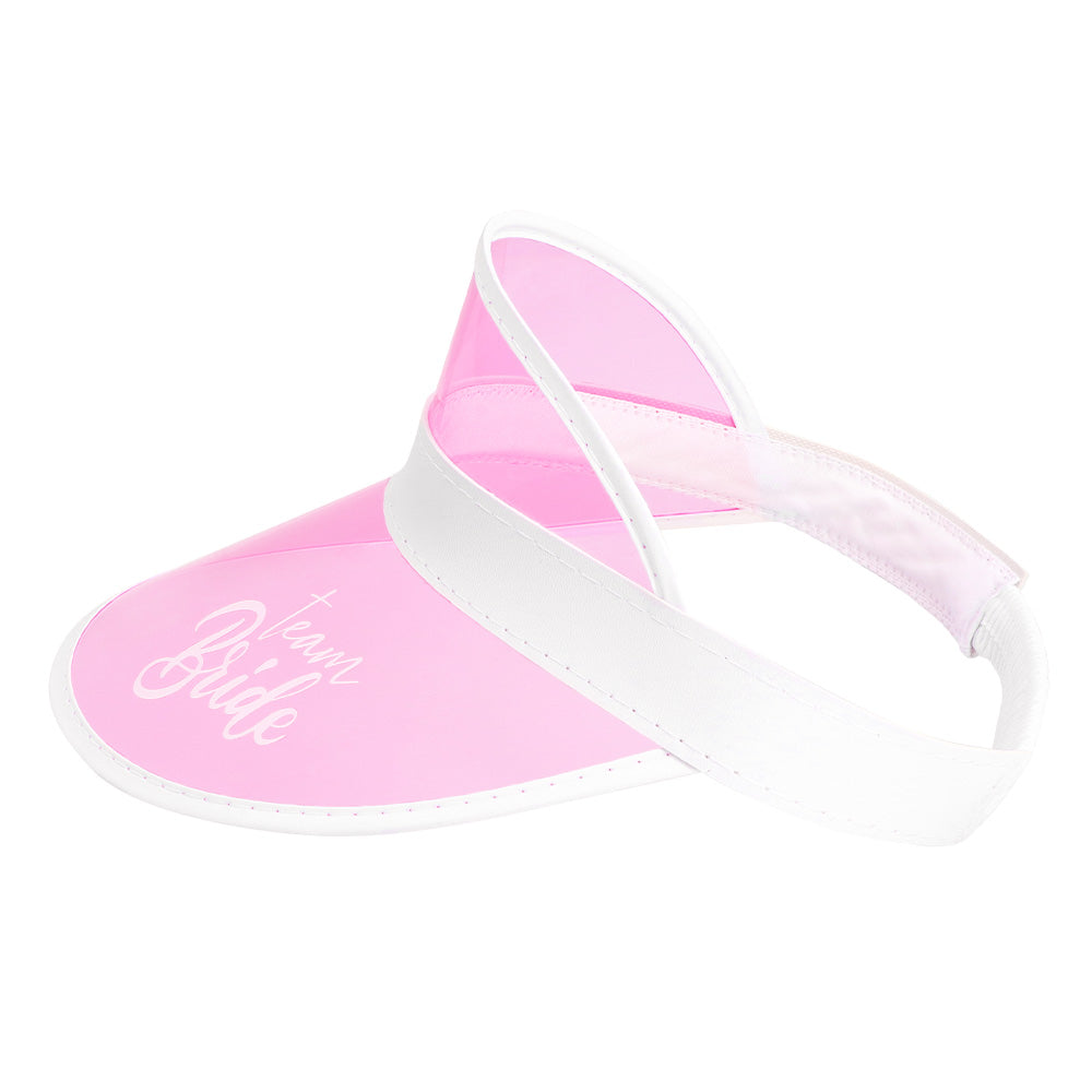 Visière Team Bride Rose et Blanc - Accessoire EVJF Festivités