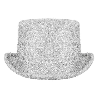 Chapeau haut de forme paillettes - 12 couleurs à brillance scintillante