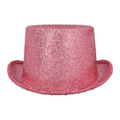 Chapeau haut de forme paillettes - 12 couleurs à brillance scintillante