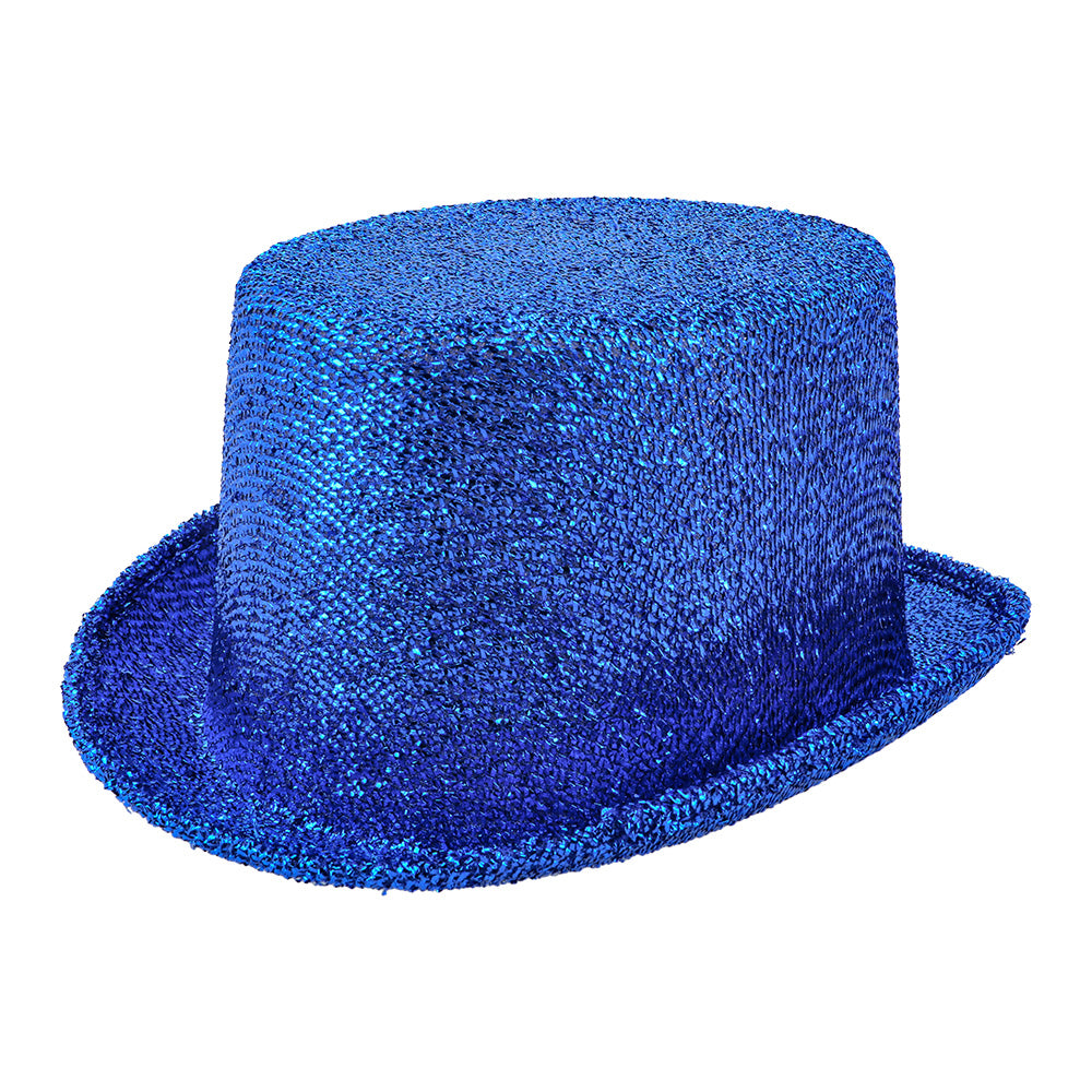 Chapeau haut de forme paillettes - 12 couleurs à brillance scintillante