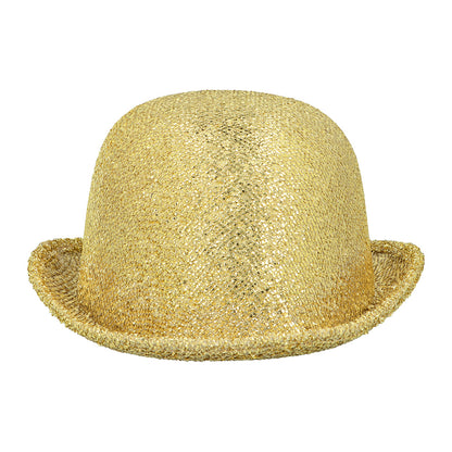 Chapeau Melon Paillettes Doré 58cm - Déguisement Glamour