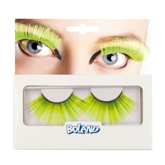 Cils Fluo Vert Flamboyants - Accessoire Maquillage Disco