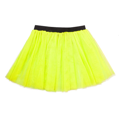 Tutu Fluffy Jaune Fluo UV Blacklight - Jupon Années 80