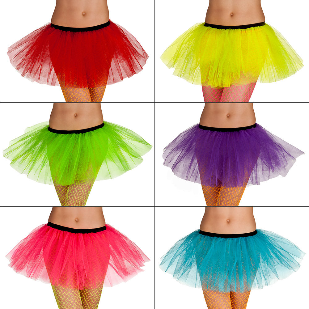 Tutu Plumetis Multicolore - Jupe Déguisement Adulte Années 80