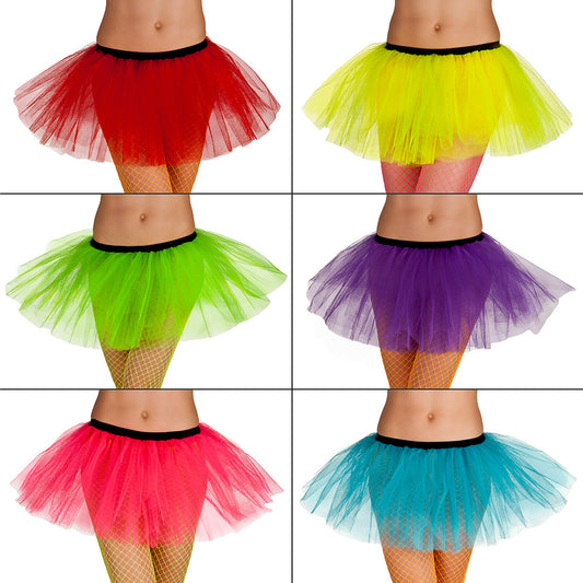 Tutu Plumetis Multicolore - Jupe Déguisement Adulte Années 80