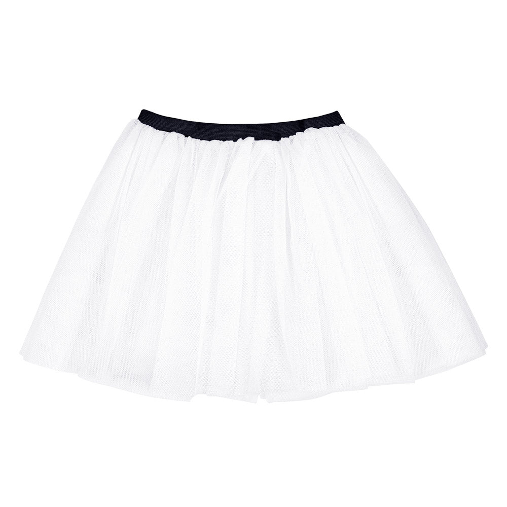 Jupon Tutu Blanc avec Ceinture Noire - Déguisement Danseur