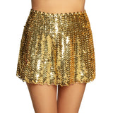 Jupe Paillettes Dorée Femme - Sequins Disco Party