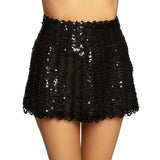 Jupe Sequins Noire Courte Pailletée - Déguisement Soirée