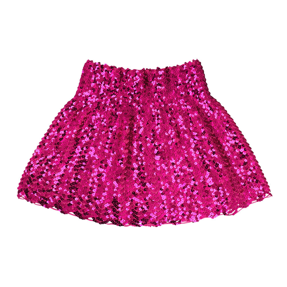 Jupe Sequins Magenta Brillante - Déguisement Disco Adulte