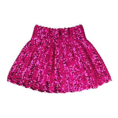 Jupe Sequins Magenta Brillante - Déguisement Disco Adulte