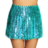 Jupe Sequins Turquoise Brillante - Déguisement Disco Paillettes