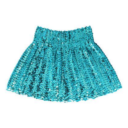Jupe Sequins Turquoise Brillante - Déguisement Disco Paillettes