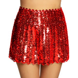 Jupe Paillettes Rouge Paillettée Déguisement Adulte